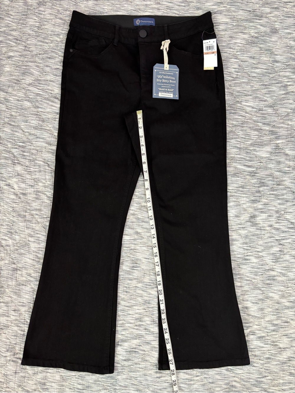 Democracy Ab"solution Itty Bitty Bootcut Black Jeans Sz 12P NWT | Bootcut Jeans- - Picture 10 of 15